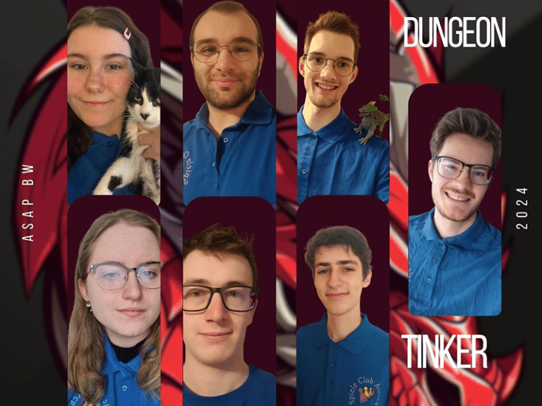 Zu sehen ist das Team von Dungeon Tinker.