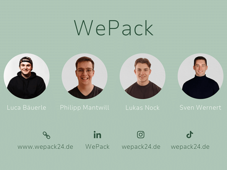 Zu sehen ist das Team von WePack.