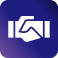Icon von zwei Sprechblasen